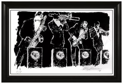 Leroy Neiman Jazz Suite Original Hand-Signed Large Color Serigraph Rare Framed Art