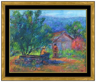 Clara Klinghoffer Original Landscape Oil Painting Signed Framed Canvas