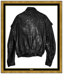 Peter Max Saks Fifth Avenue Jacket Original Signed Acrylic Painting Framed Pop Art