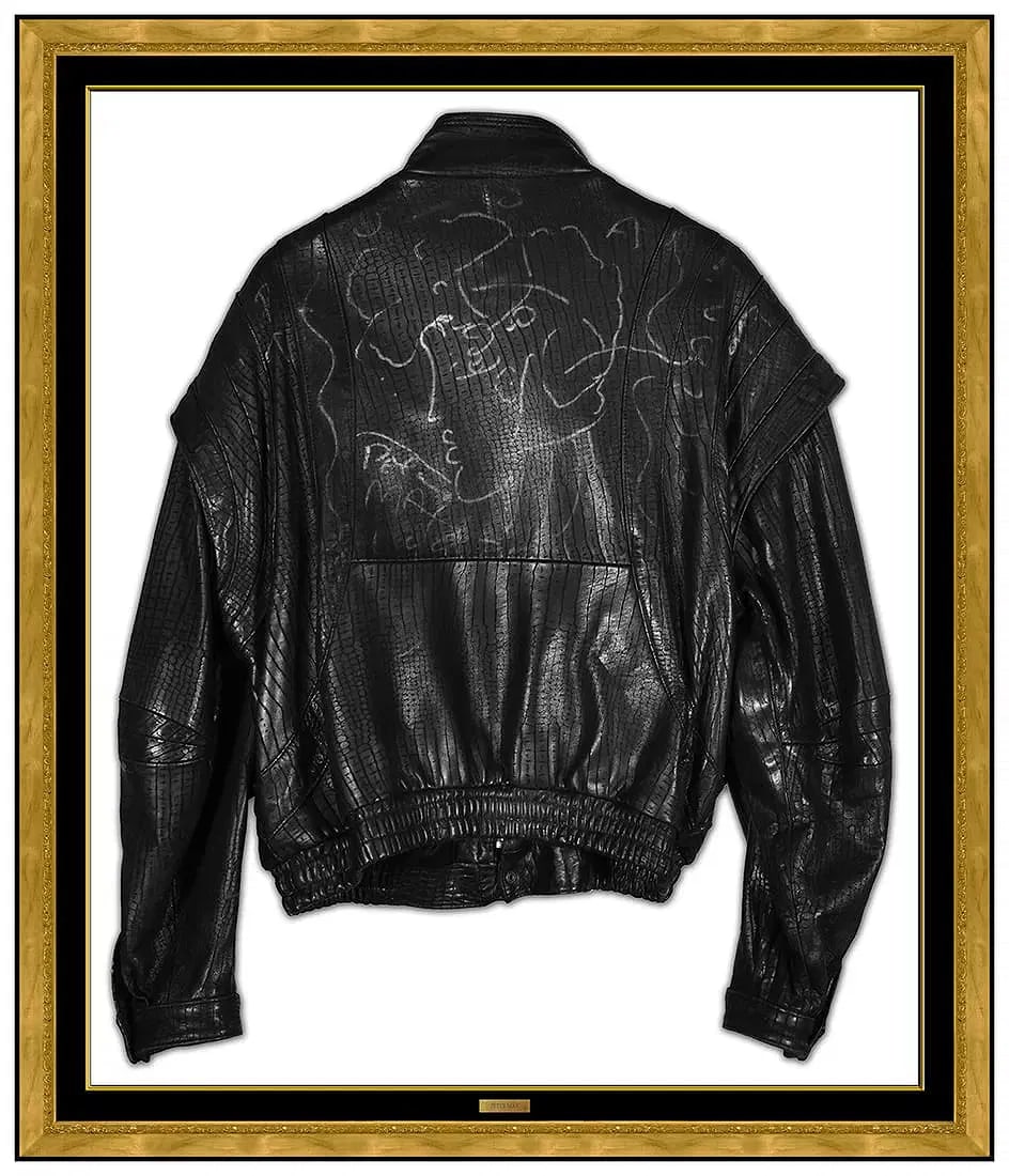 Peter Max Saks Fifth Avenue Jacket Original Signed Acrylic Painting Framed Pop Art: This lot includes:Gallery COA & free domestic shipping (*insurance and international shipping for an additional charge)Artist: Peter MaxTitle: She's On BackMedium: Acrylic Painting Saks Fifth Avenue J