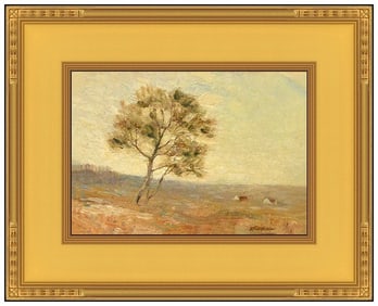Alexander Van Laer Original Landscape Oil Painting Signed Framed Board