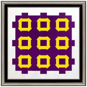 Victor Vasarely Original Modern Constellation Color Silkscreen Signed Framed Art