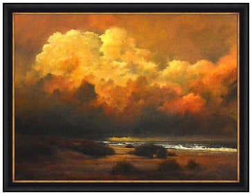 Mark Kelvin Horton Large Original Landscape Oil Painting Signed Framed Canvas