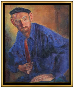 Clara Klinghoffer Original Portrait Oil Painting Signed Framed Canvas