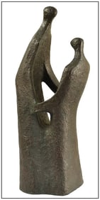 Jason Seley Original Full-Round Bronze Dance Sculpture Abstract Signed Artwork