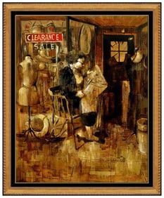 Raymond Howell Original Female Portrait Oil Painting Signed Framed Board