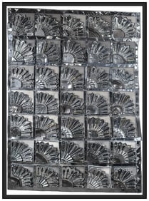 Ross Palmer Beecher Mixed Media Collage Silverware Signed and Framed Artwork