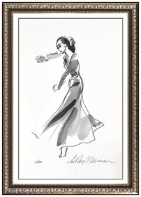 Leroy Neiman Signed Lithograph Martha Graham Dancer Portrait Original Artwork