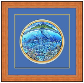 Robert Lyn Nelson Ocean Scene Acrylic Painting on Canvas Signed Framed Artwork