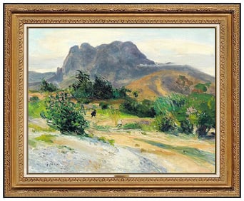 Gaston Sebire Landscape Oil Painting on Canvas Large Signed Original Artwork