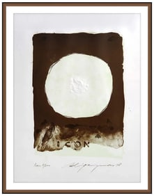 Adja Yunkers Icon I Original Color Lithograph Abstract Signed Framed Print
