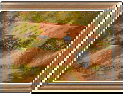 Roger Williams Original Oil Painting Canvas Signed Framed Wall Artwork: This lot includes:Gallery COA & free domestic shipping (*insurance and international shipping for an additional charge)Artist: Roger WilliamsTitle: The Back Door Santa Fe NMMedium: Oil Painting On Can