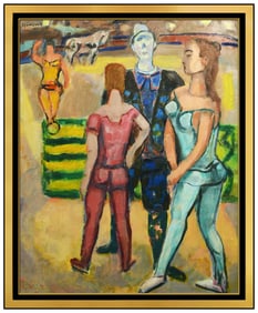 Gerrit Hondius Original Painting Board Signed Female Figurative Framed Art
