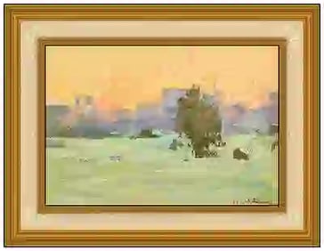 Nikolai Efimovich Timkov Original Oil Painting Board Signed Landscape Artwork