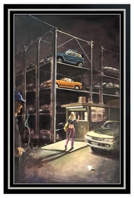 John Hardy Large Original Oil Painting Canvas Urban Landscape Signed Artwork