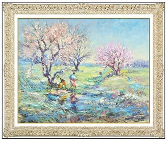 Clifford Silsby Original Oil Painting Canvas Landscape Signed Framed Artwork