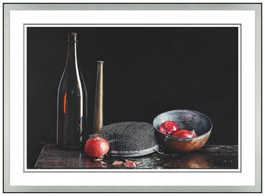 Robert C. DeVoe Original Watercolor Painting Still Life Signed Framed Artwork