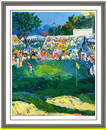 LeRoy Neiman Bethpage Black Golf Course Serigraph Signed Framed Color Artwork