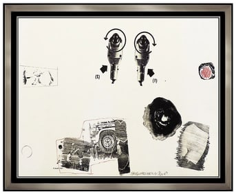 Robert Rauschenberg Test Stone Original Lithograph Modern Hand Signed Large Art
