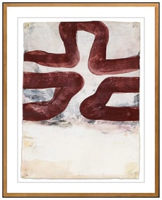 Bill Jensen Original Tempura Oil Pigment Painting Abstract Signed Framed Artwork