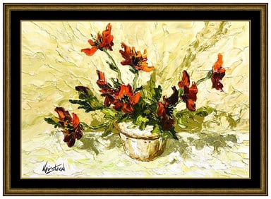 James Keirstead Original Oil Painting Board Still Life Signed Framed Artwork