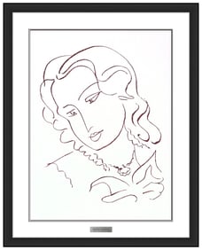 Henri Matisse Florilège Des Amours Lithograph Portrait Art Framed Signed Artwork