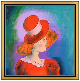 Linda Le Kinff Original Oil Painting Canvas Female Figure Signed Framed Artwork