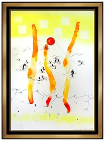 Tom Friedman Original Watercolor Painting Modern Landscape Signed Illustration