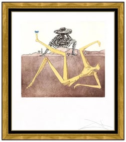 Salvador Dali Heart Of Madness Print Original Signed Framed Surrealist Artwork