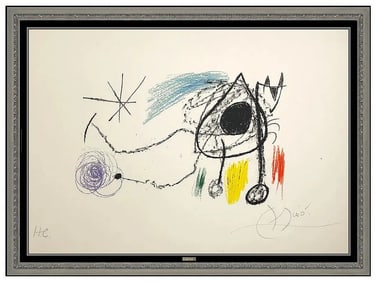 Joan Miro Sobreteixims Escultures Color Lithograph Abstract Signed Artwork