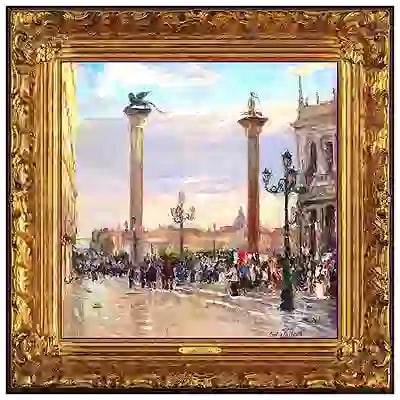 Curt Walters Original Oil Painting Board Italian Cityscape Signed Framed Artwork: This lot includes:Gallery COA & free domestic shipping (*insurance and international shipping for an additional charge)Artist: Curt WaltersTitle: Superstition Ignored VeniceMedium: Oil On CanvasSize: