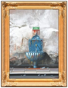 Yann Penhouet Still Life Painting on Canvas Signed France Original Framed Art