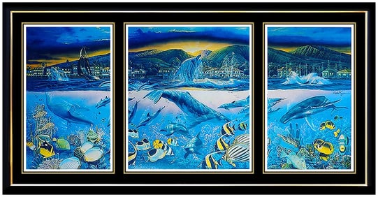 Christian Lassen Ocean Lahaina Lithograph Authentic Large Seascape Signed Art