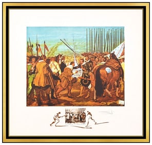 Salvador Dali Velasquez La Reddition de Breda Lithograph Hand Signed Artwork