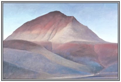 James B Moore Mountain Landscape Oil Painting on Canvas Signed Framed Artwork