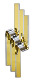 Curtis Jere Ribbon Wall Sculpture Signed Abstract Mid Century Modern Metal Artwork