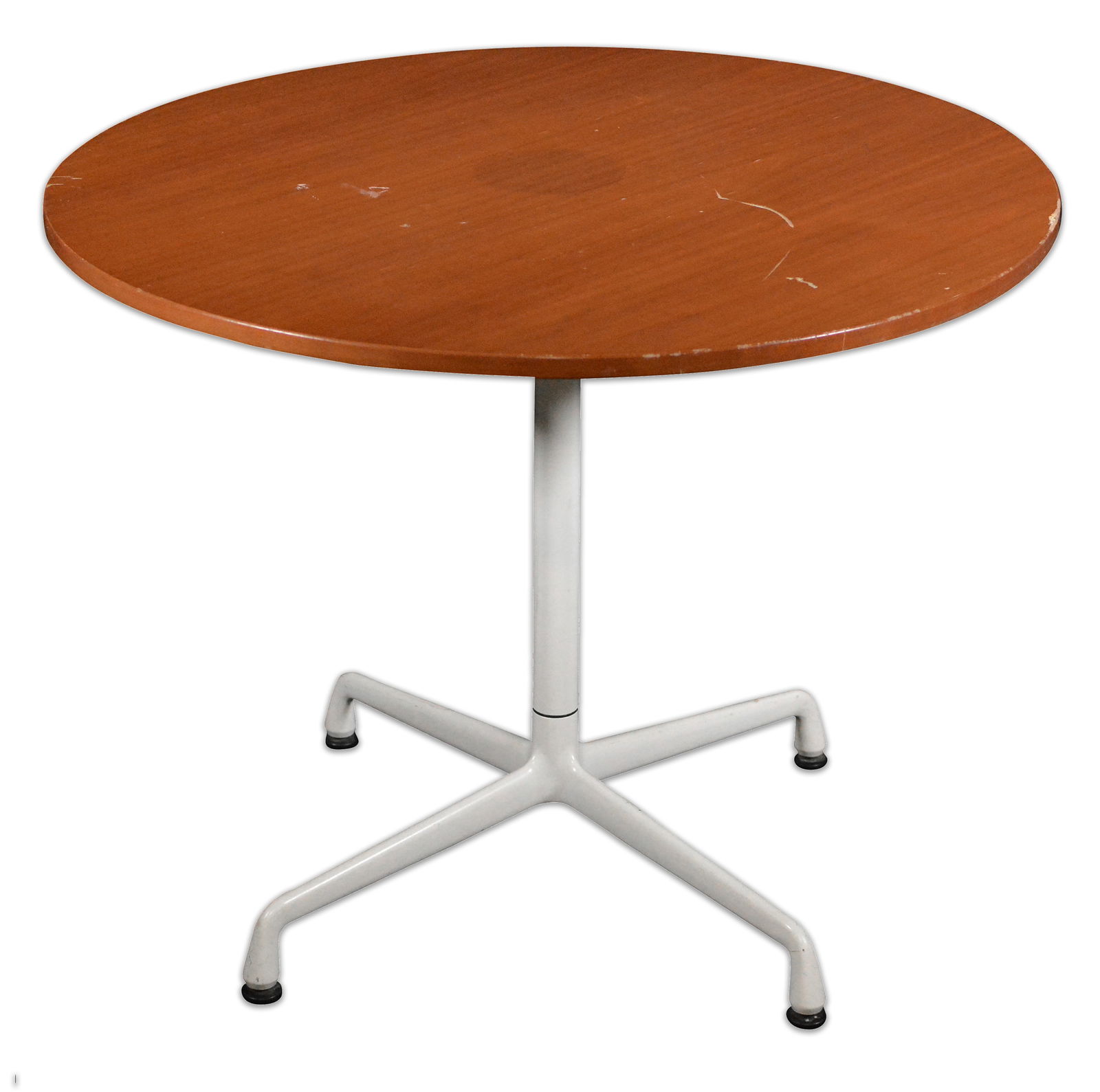 Herman Miller Mid Century White Circular Dining Table Signed Eames Style Furniture (1 of 3)