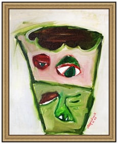 Alexandra Nechita Petite Picasso Painting on Canvas Signed Original Cubist Art