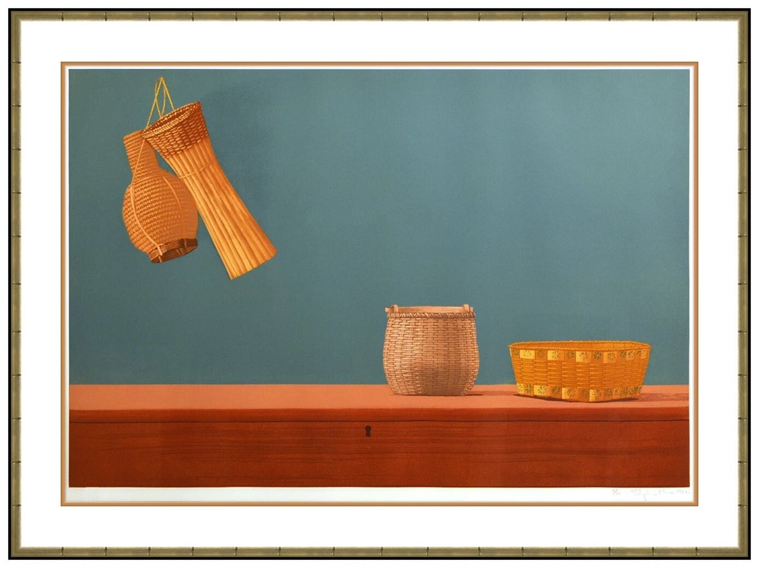 Stephen Lorber Etching Aquatint Red Paint Signed Large Modern Framed Artwork (1 of 5)