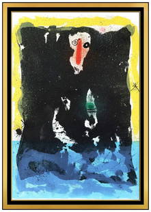 Joan Miro L’Espirit Color Lithograph Hand Signed Modern Abstract Artwork Framed: This Lot Includes:Gallery Coa & Free Domestic Shipping (*Insurance And International Shipping For An Additional charge)Artist: Joan Miro Title: L'EspiritMedium: LithographSize: 36&rdquo; X 25&rdquo;Fr