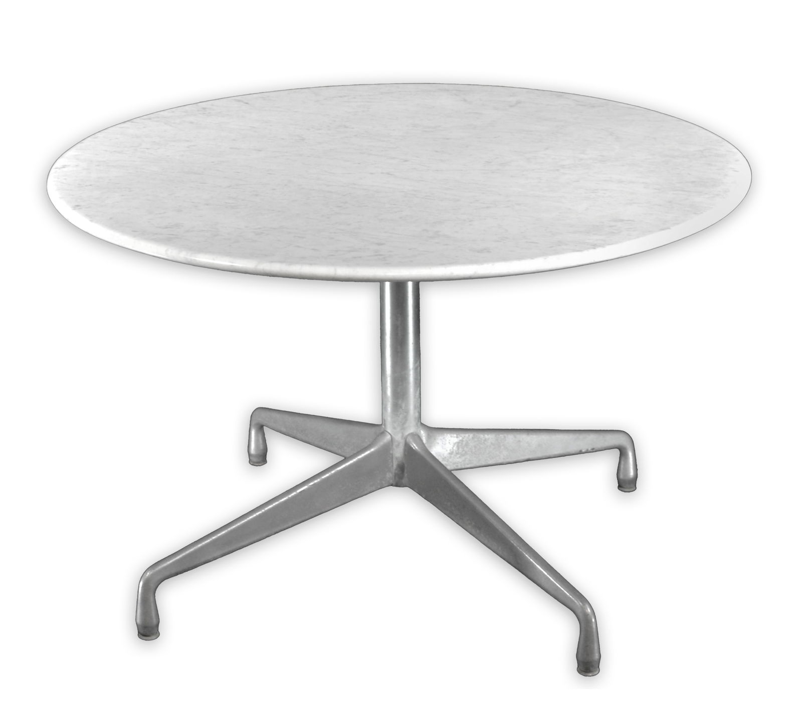 Eames for Herman Miller 42 Inch Marble Outdoor Dining Table Rare Aluminum Group Base (1 of 3)