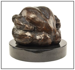 Jeanie Renchard Figurative Bronze Sculpture Signed Full Round Rare Artwork