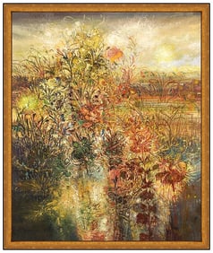 Corrine Colarusso Acrylic Landscape Painting on Canvas Signed Large Framed Art