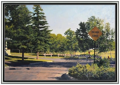 Gary Bowling Landscape Oil Painting on Canvas Signed Large Framed Original Art