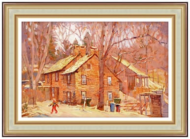 Joseph Crilley Winter Landscape Oil Painting on Board Signed Framed Original Art