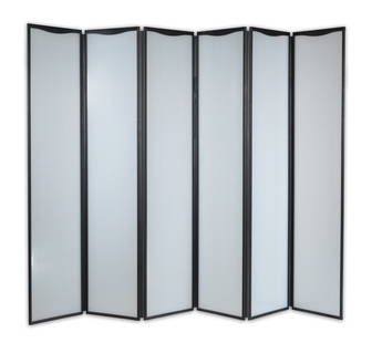Kathy Stanton Herman Miller Vintage Relay Screen Signed Plastic Room Divider Design: Room divider and privacy screen designed by Kathy Stanton for Herman Miller. This is the best example of this piece we have ever seen. Very common to find these with yellowed plastic, this example her