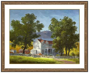 Jack Hannah Landscape Oil Painting on Canvas Signed Rare Original Framed Artwork: This Lot Includes:Gallery Coa & Free Domestic Shipping (*Insurance And International Shipping For An Additional Charge)Artist: Jack HannahTitle: Living In PeaceMedium: Oil On CanvasSize: 16” X 2