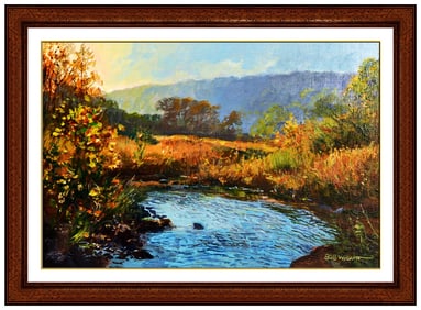 Bob Wygant Water Landscape Oil Painting on Board Signed Original Framed Artwork