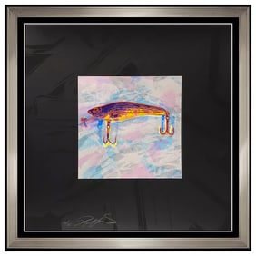 Rupert Jasen Smith Fishing Lures Screenprint Diamond Dust Signed Pop Art Rare