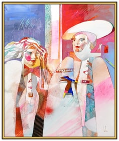 Gregory Hawthorne Portrait Painting Sculpture Signed Original Framed Mixed Media